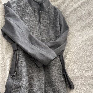 Vince Camuto Charcoal Gray Teddy Jacket with Zip Pockets